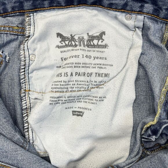 Levi’s 505 Men’s Jeans Blue 38x34 Straight Leg Regular Fit Denim Pants - Picture 5 of 15